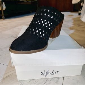 Style & Co Jordii Block Heel Mule Pumps